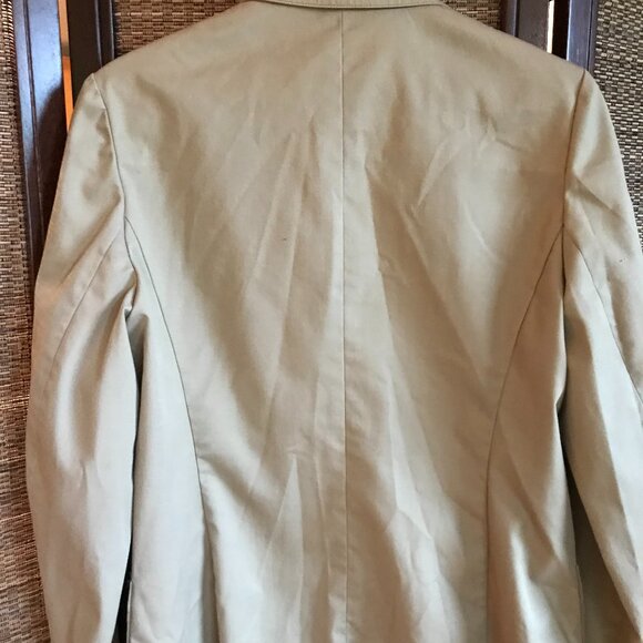 Country Suburbans Blazer Jacket: Vintage Lightweight Cotton Blend, Tan Size 12 - Picture 6 of 8